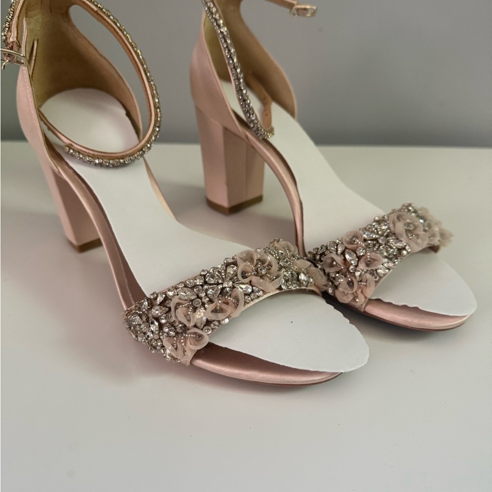 Badgley Mischka Pink Embellished Heels